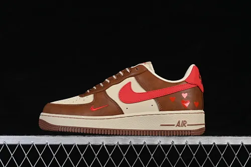 All Categories Nk Air Force 1 Air Force Series Nk Air Force 1 Low Air Force Low Nike Air Force 1'07 Low Valentine's Day Limited Brown Red Heart Air Force One Low Casual Shoes NH0601-538